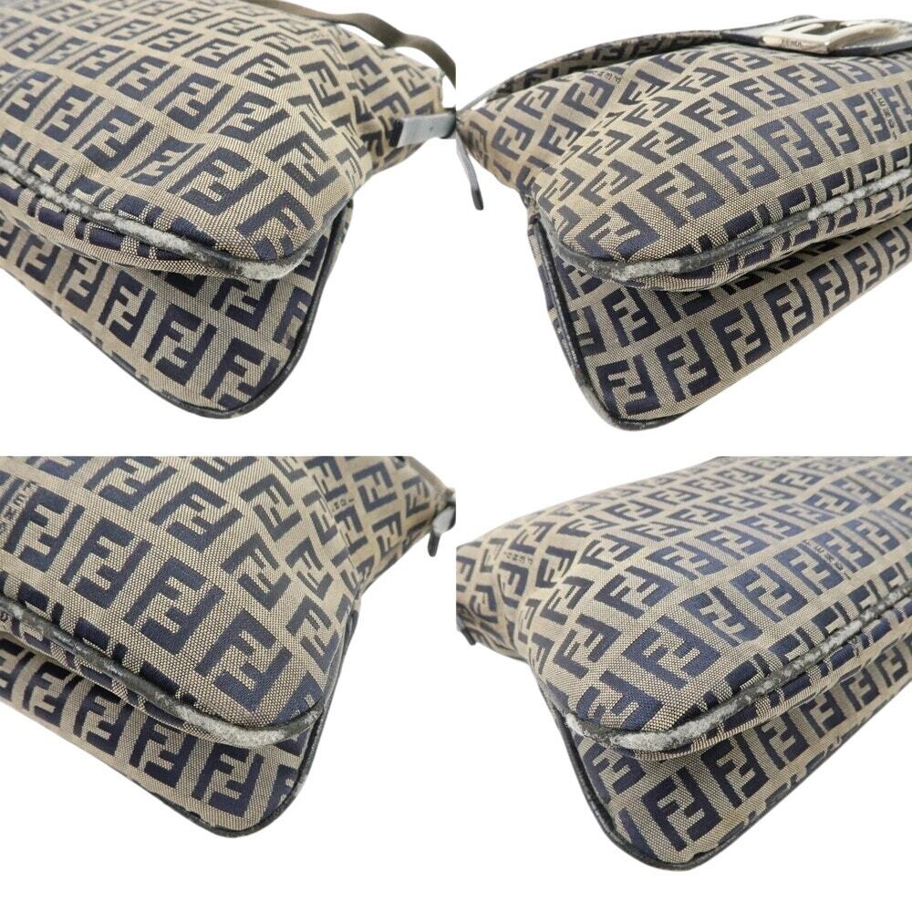 💎✨BEAUTIFUL✨💎Authentic FENDI Zucchino Mamma Baguette Shoulder Bag - Picture 5 of 10